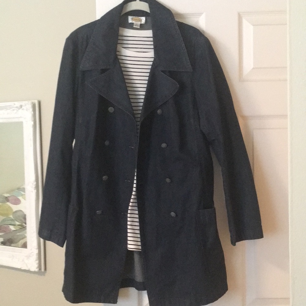 Dark Chambray Trench Coat